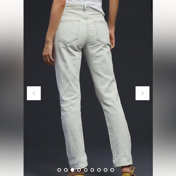 Pilcro Anthropologie Mid-Rise Slim Boyfriend Jeans Ocean Studio Light Wash NEW - Picture 2 of 16